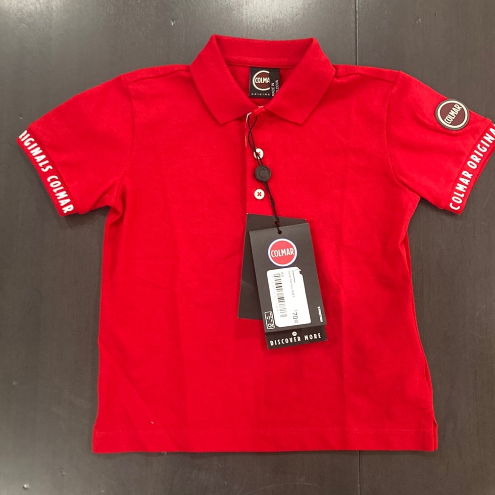 NWT Colmar boys polo red size 6
